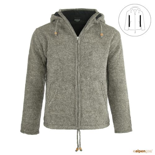 Wolljacke aus Schafwolle Modell Max Naturbraun